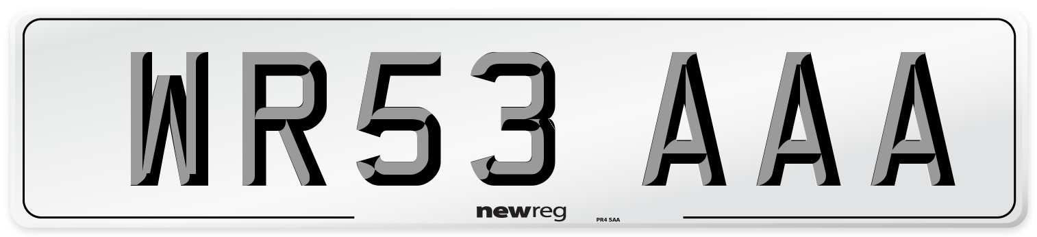 WR53 AAA Number Plate from New Reg
